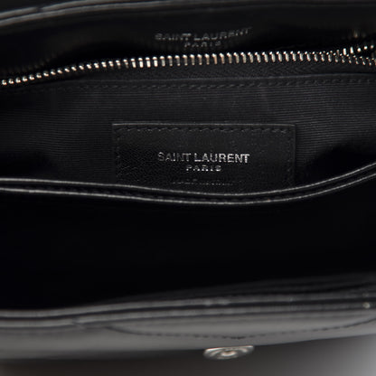 Saint Laurent Calfskin Y Quilted Monogram Toy Loulou Crossbody Bag Black 6 of 11