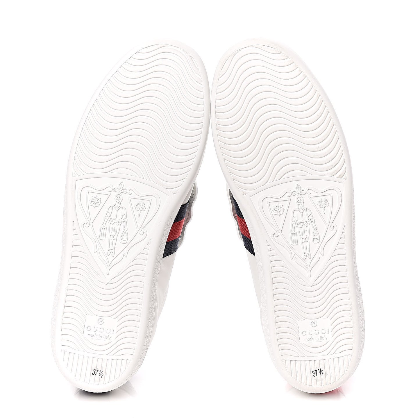 Calfskin Ayers Crystal Panther Embroidered Womens Ace Sneakers 37.5 White