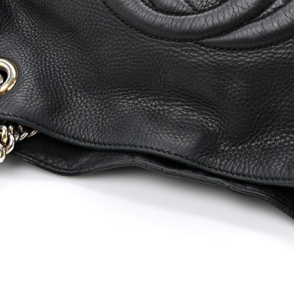 Gucci Pebbled Calfskin Medium Soho Chain Shoulder Bag Black 16 of 19