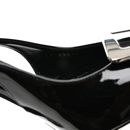 Saint Laurent Patent Maxine 115mm Slingback Pumps 37.5 Black 8 of 8