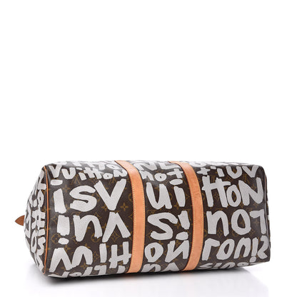 Louis Vuitton Graffiti Keepall 50 Silver 4 of 16