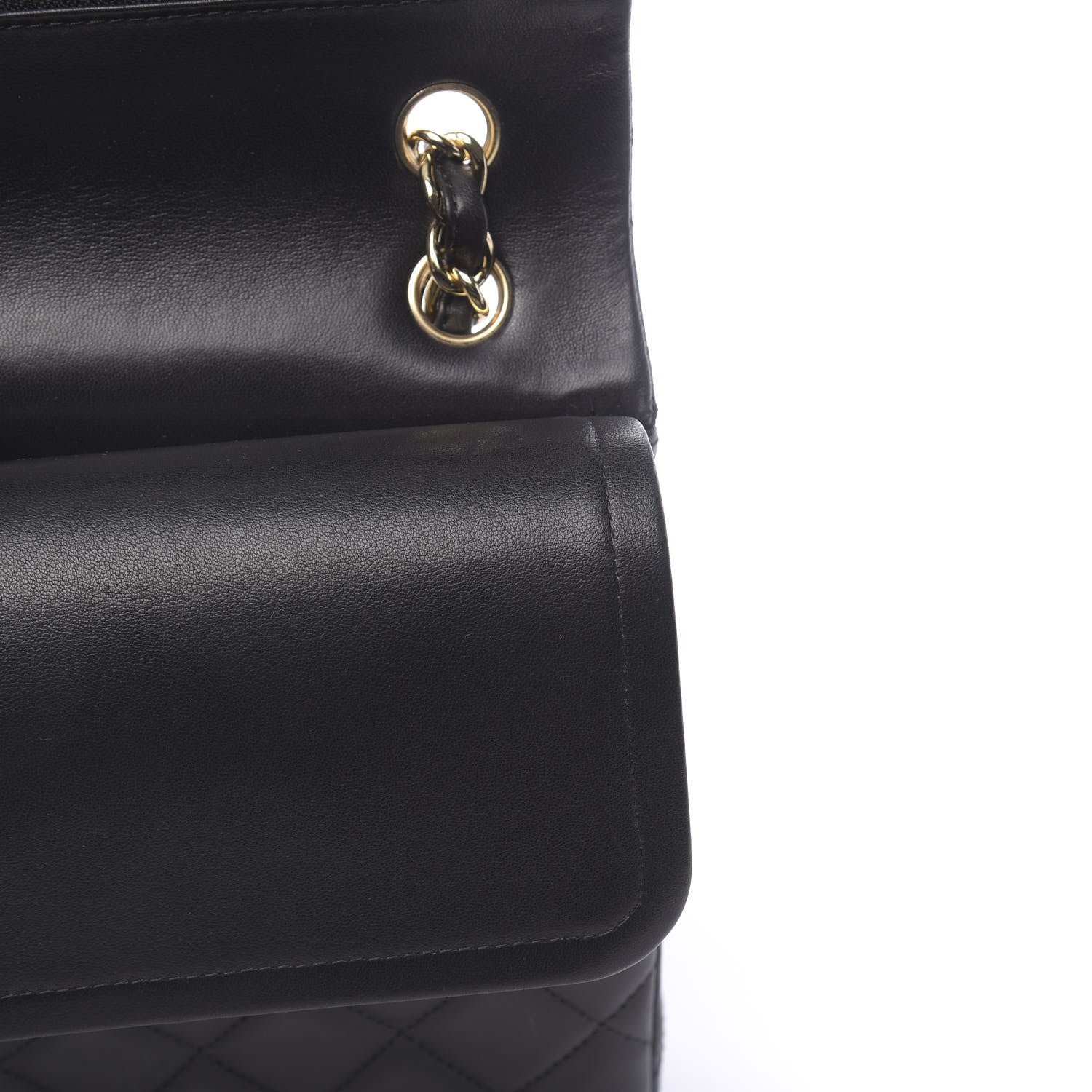 Chanel Lambskin Quilted Jumbo Double Flap Black 8 of 13
