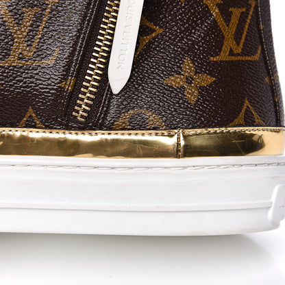 Louis Vuitton Patent Monogram Stellar Sneaker Boots 37 Gold 9 of 11