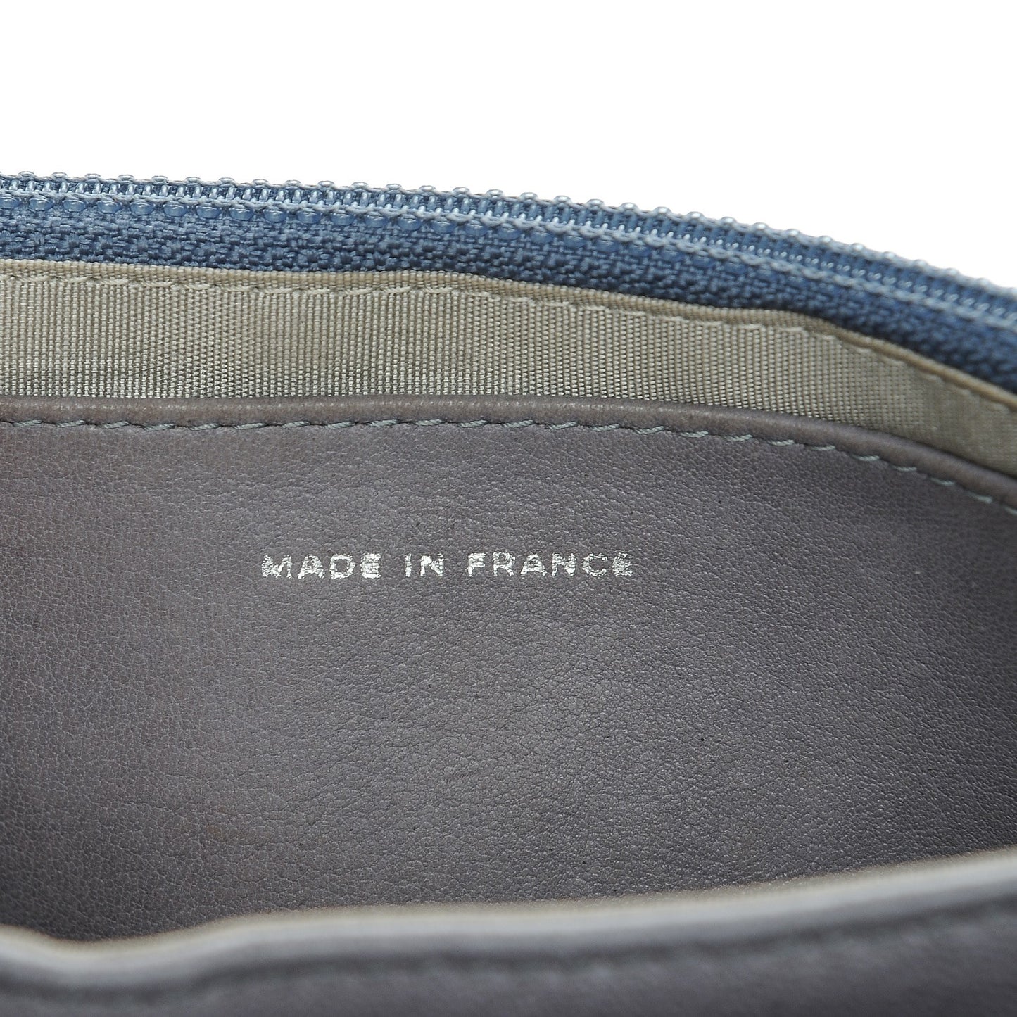 Lambskin Half Moon Wallet On Chain WOC Blue