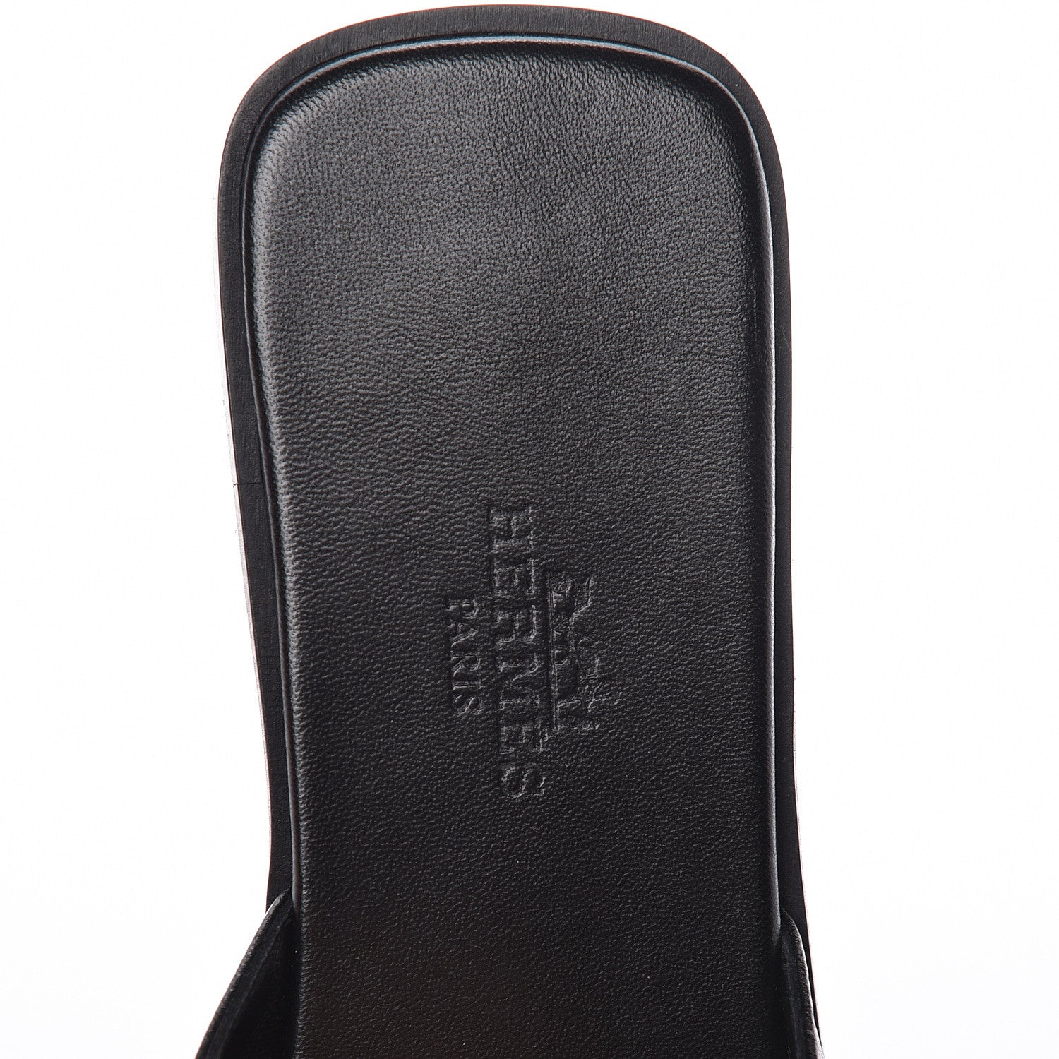 Hermes Goatskin Auteuil Sandals 36 Black 8 of 9