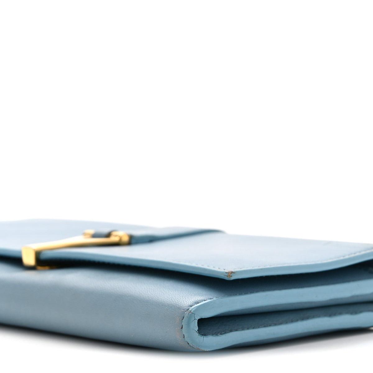 Calfskin Classic Y Ligne Clutch Blue