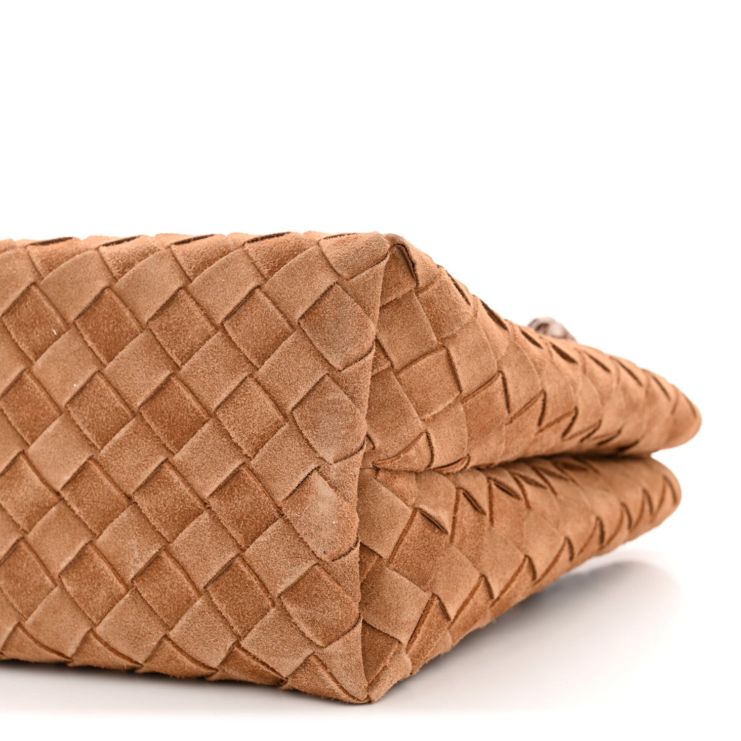 Bottega Veneta Suede Intrecciato Small Andiamo Shoulder Bag Amber 9 of 10