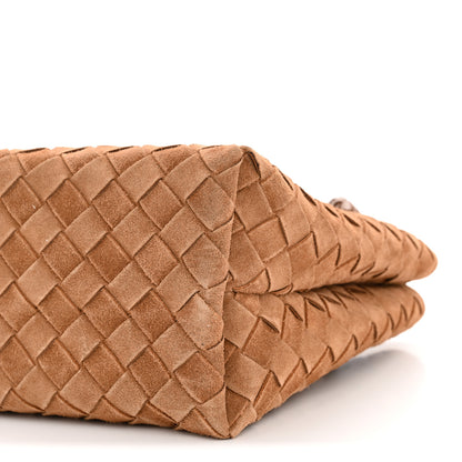 Bottega Veneta Suede Intrecciato Small Andiamo Shoulder Bag Amber 9 of 10