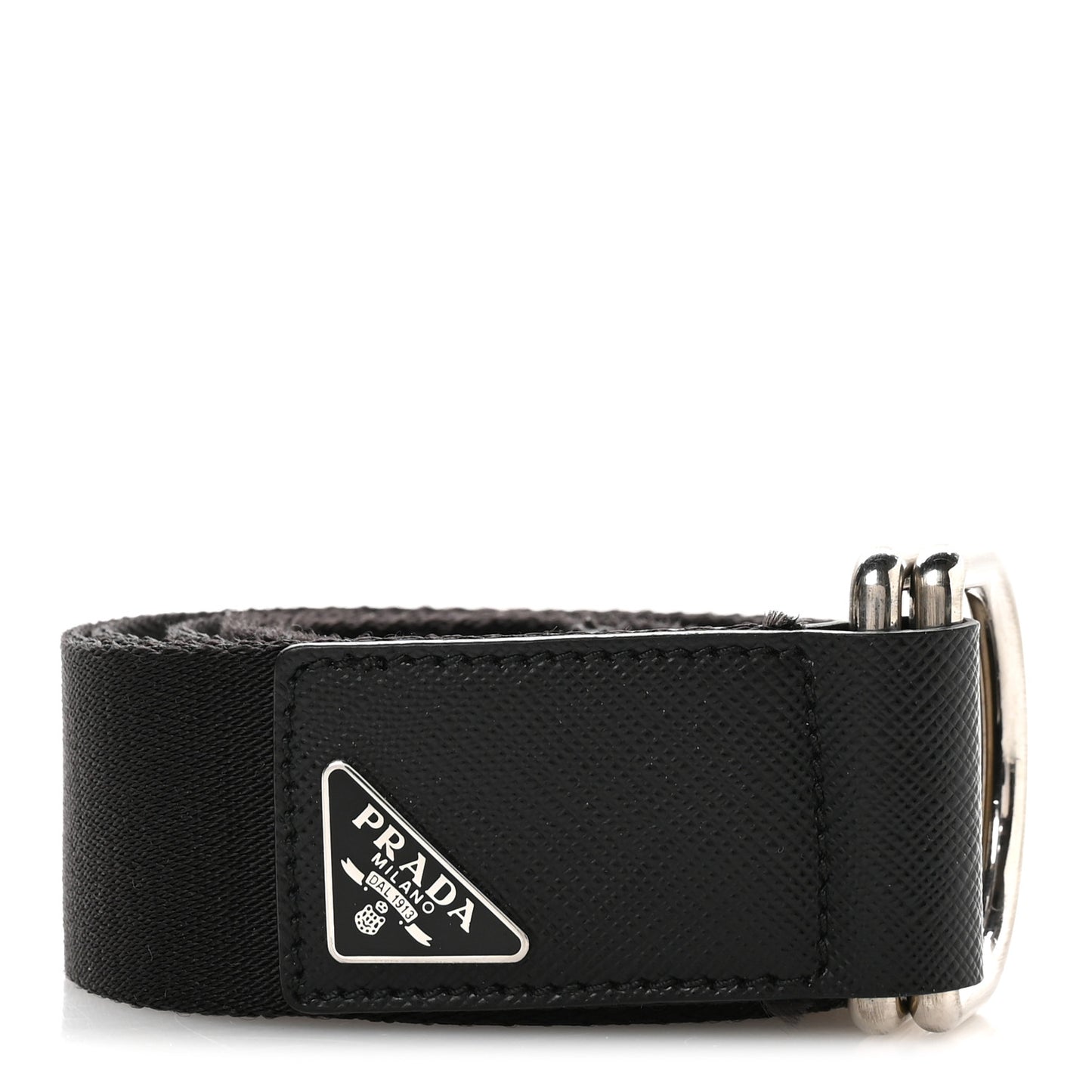 Woven Re-Nylon Saffiano Mens Belt 90 36 Belt Black