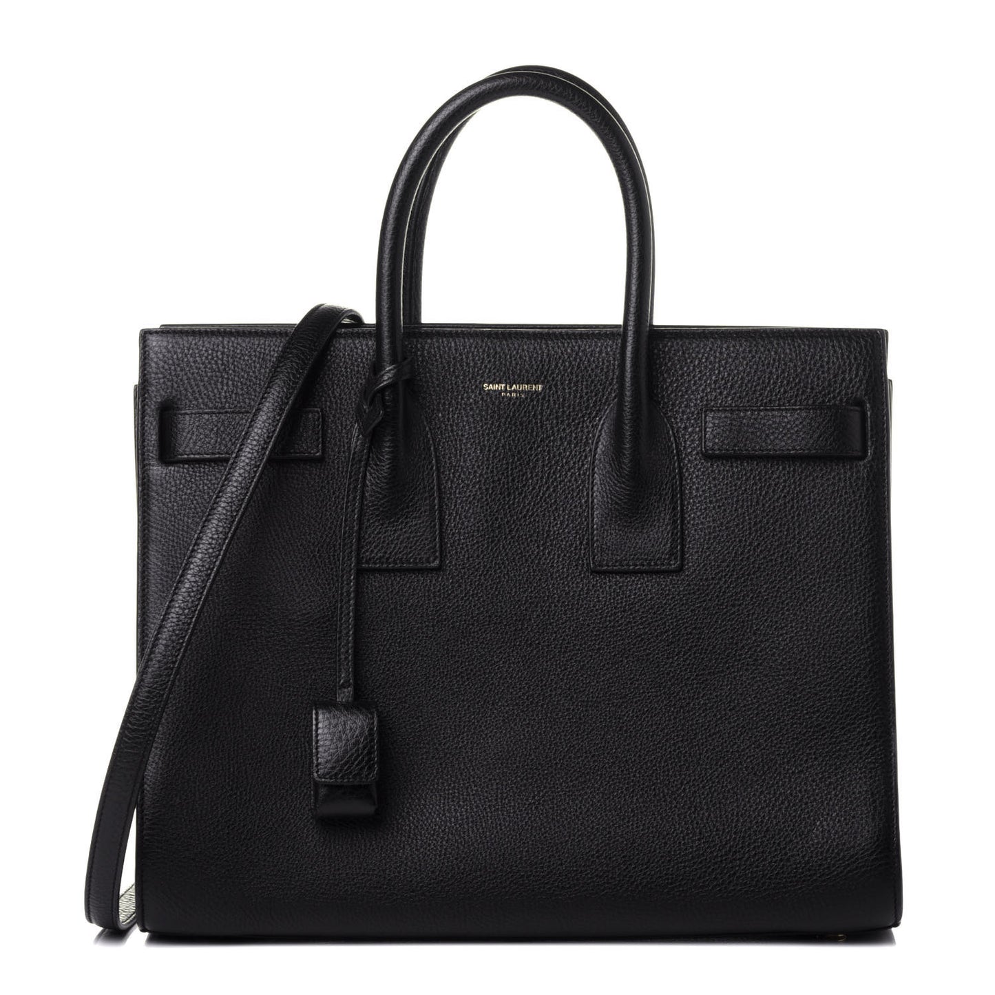 Grained Calfskin Small Sac De Jour Black