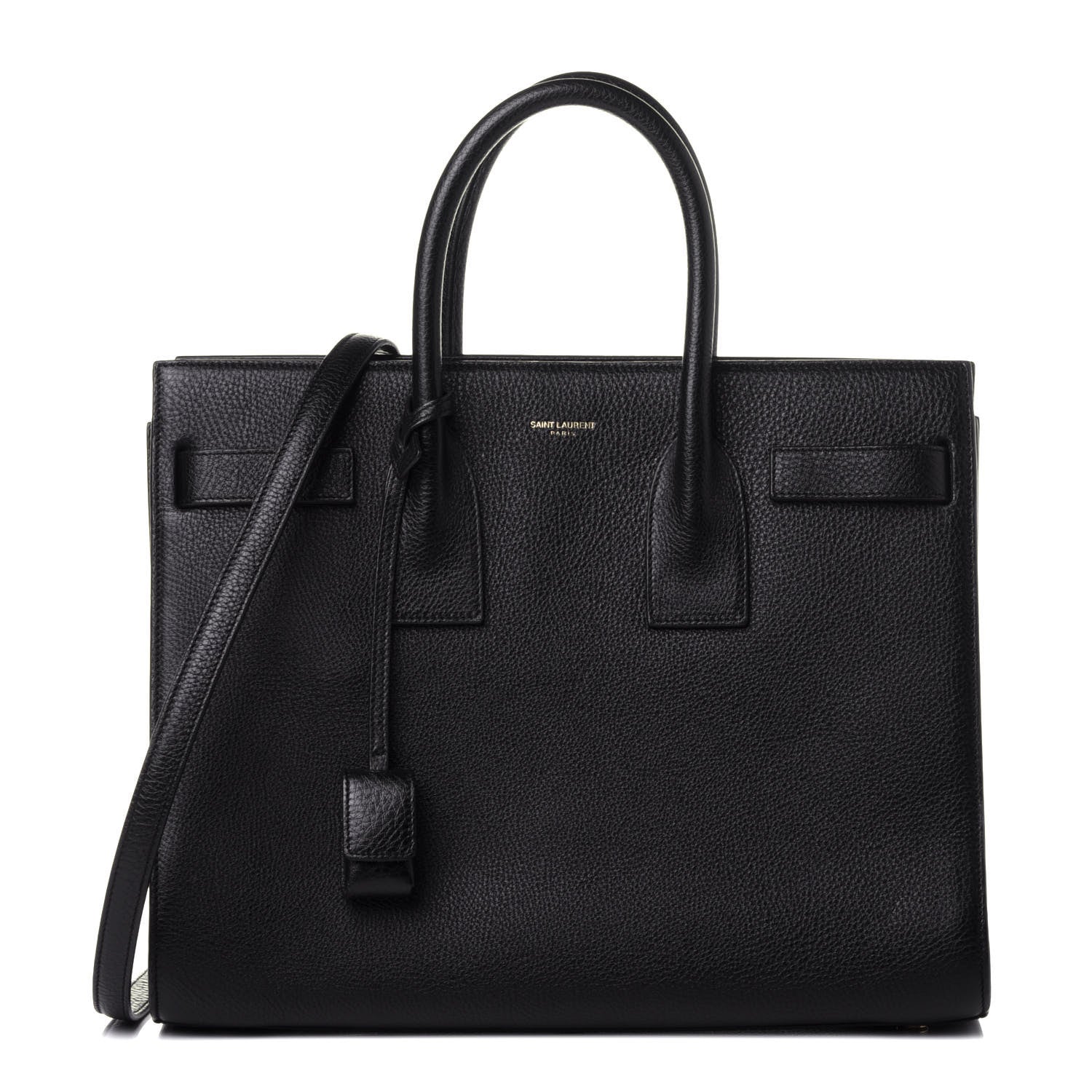 Saint Laurent Grained Calfskin Small Sac De Jour Black 1 of 13