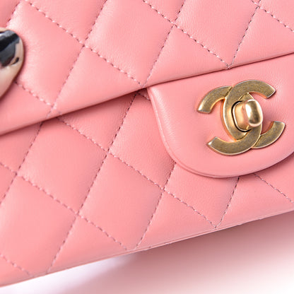 Chanel Lambskin Quilted Mini Rectangular Flap Pink 11 of 17