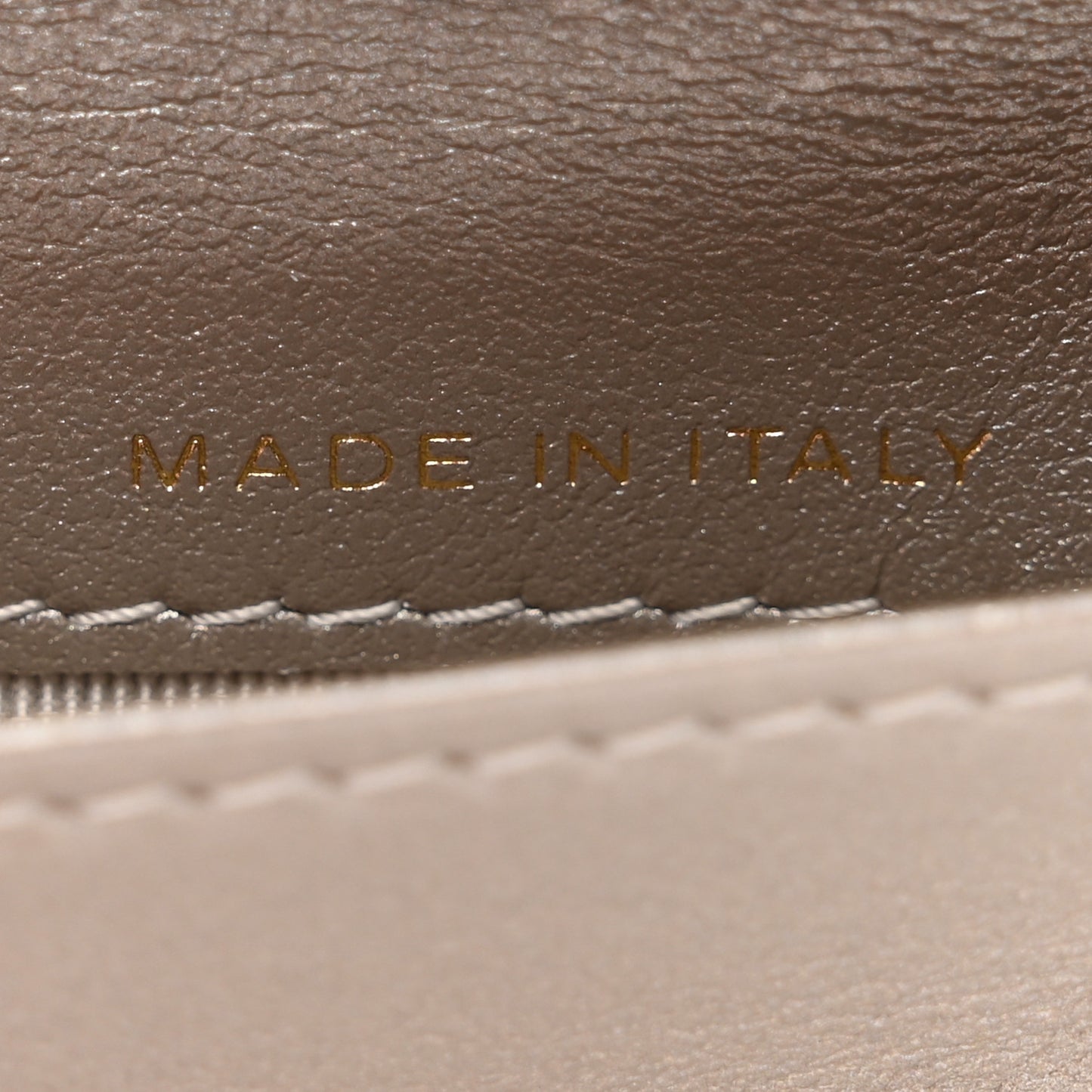 Metallic Aged Calfskin Quilted Reissue Compact Wallet Gold