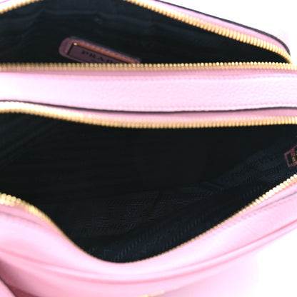 Prada Vitello Daino Medium Double Zip Shoulder Bag Petalo 6 of 9