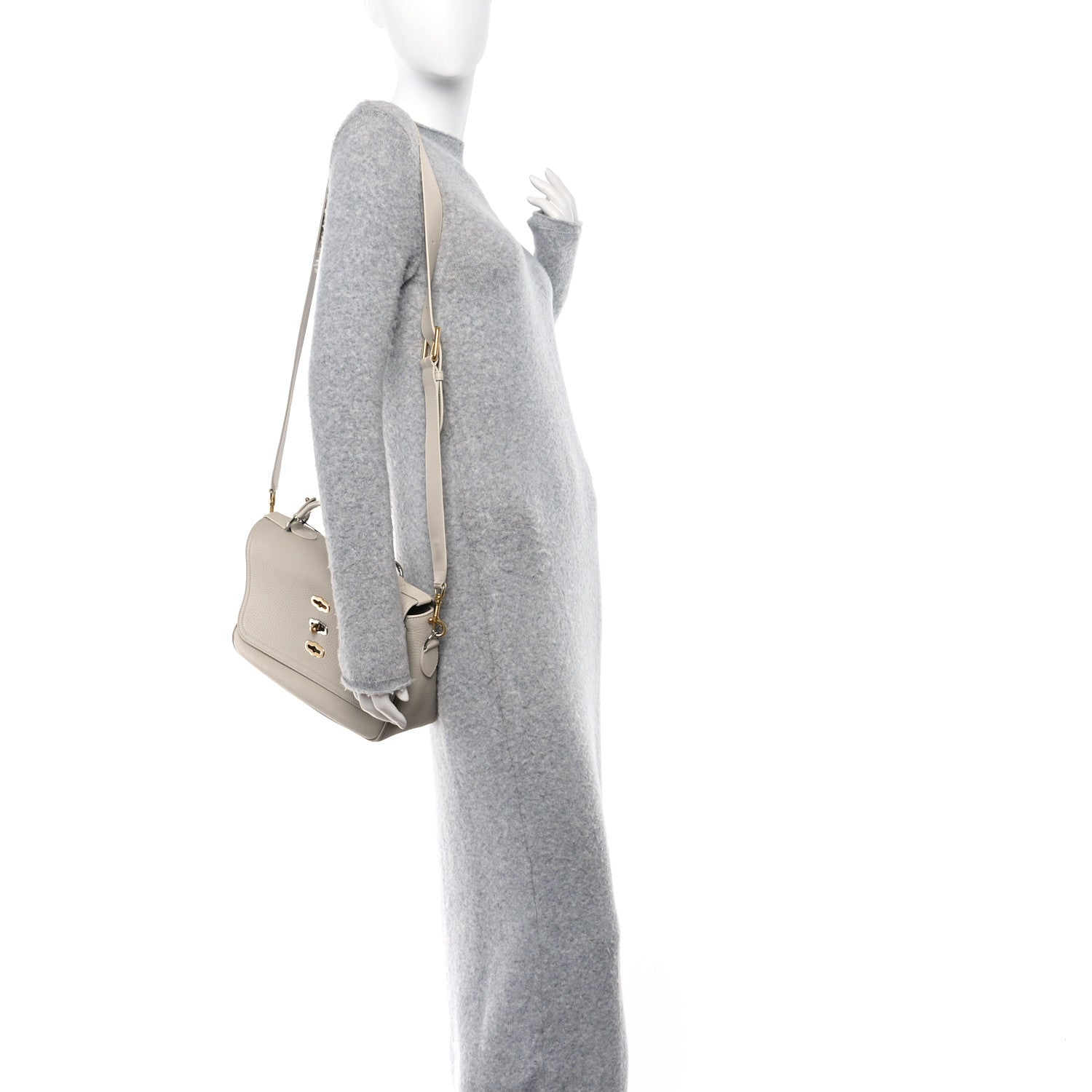 Mulberry Heavy Grain Calfskin Small Bryn Chalk 2 of 9