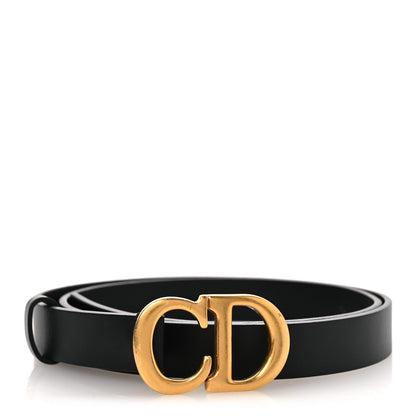 Christian Dior Calfskin Saddle Belt 80 32 Black 1 of 7