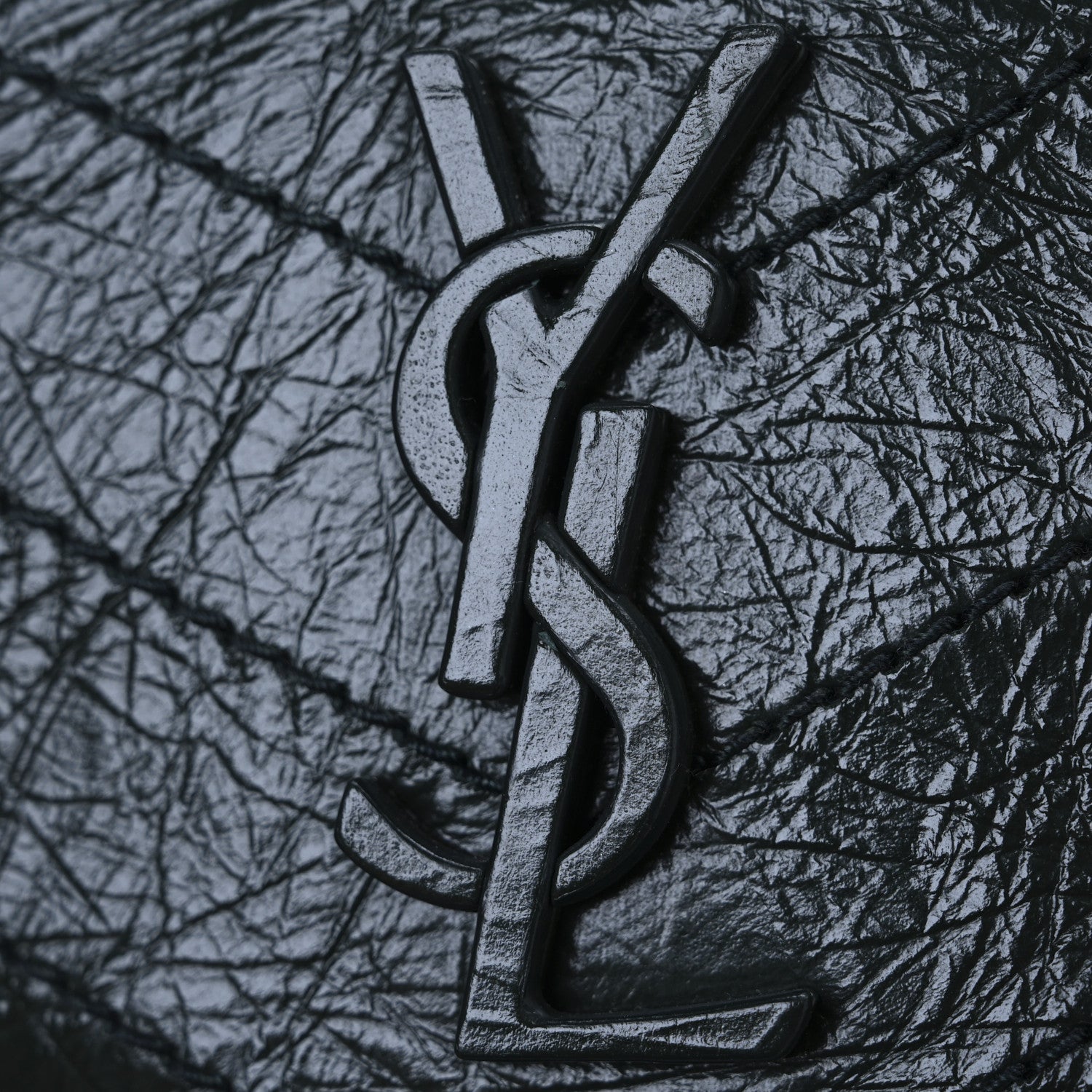 Saint Laurent Crinkled Lambskin Matelasse Monogram Baby Niki Chain Satchel Dark Green 11 of 11