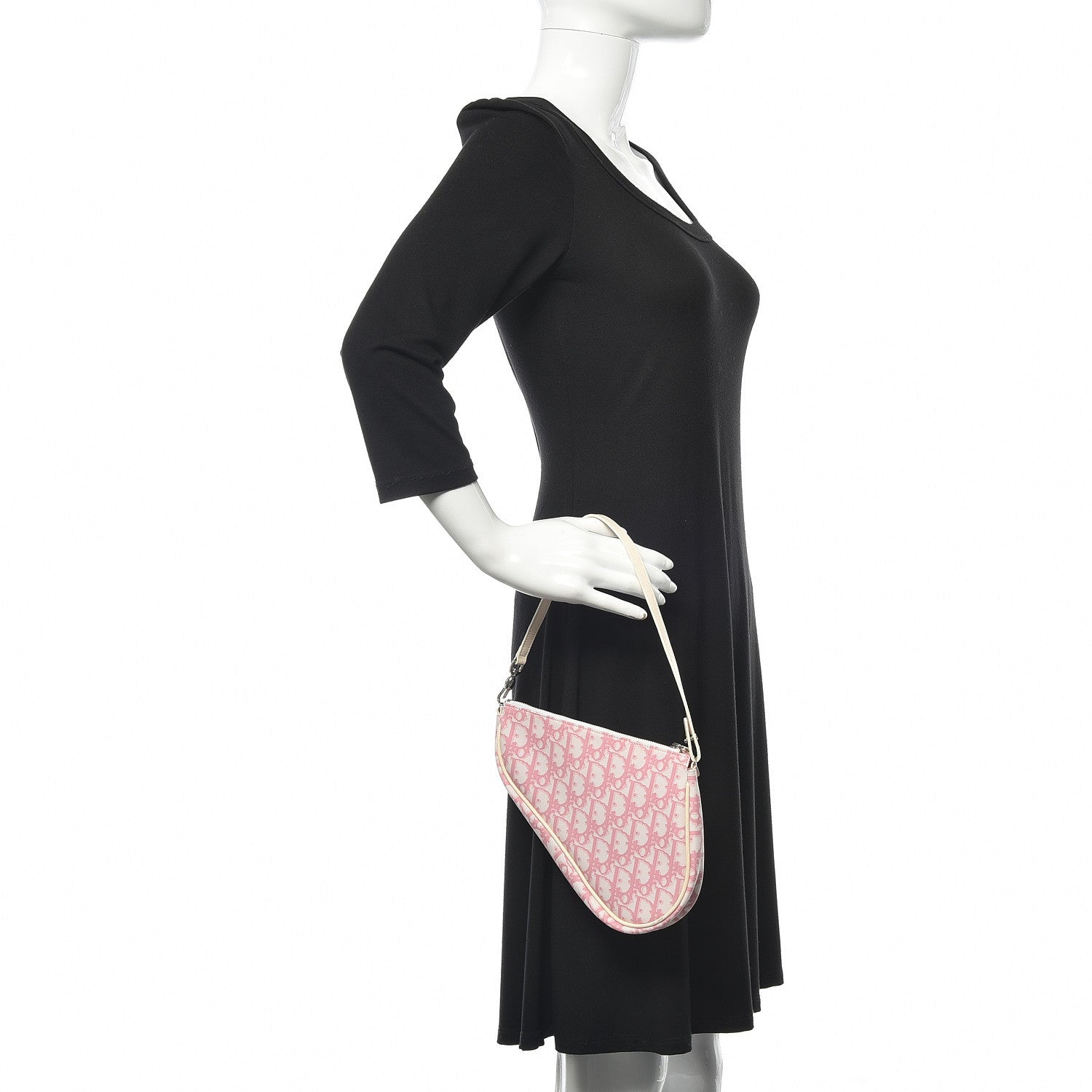 Christian Dior Monogram Mini Saddle Pochette Pink 2 of 12