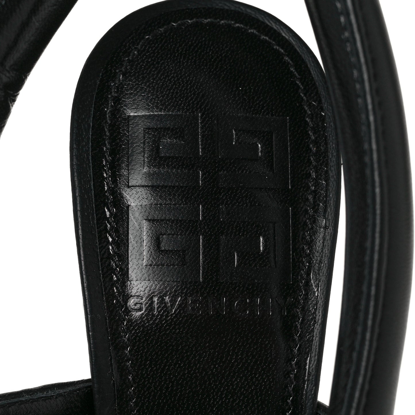 Lambskin 4G Logo Horn Sandals 36 Black