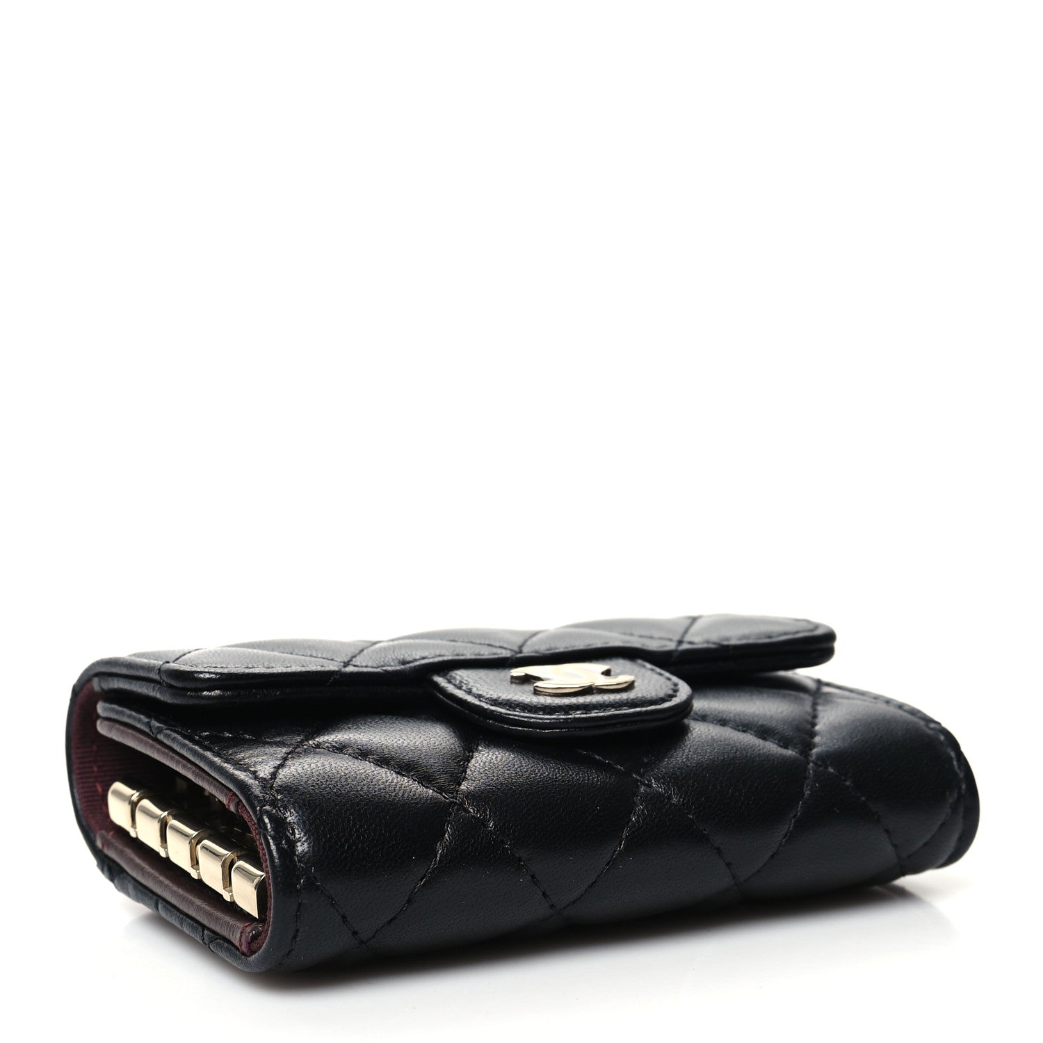 Chanel Lambskin Quilted Classic 4 Key Holder Wallet Black 4 of 12