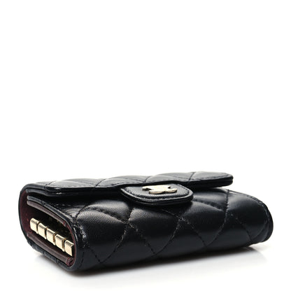 Chanel Lambskin Quilted Classic 4 Key Holder Wallet Black 4 of 12