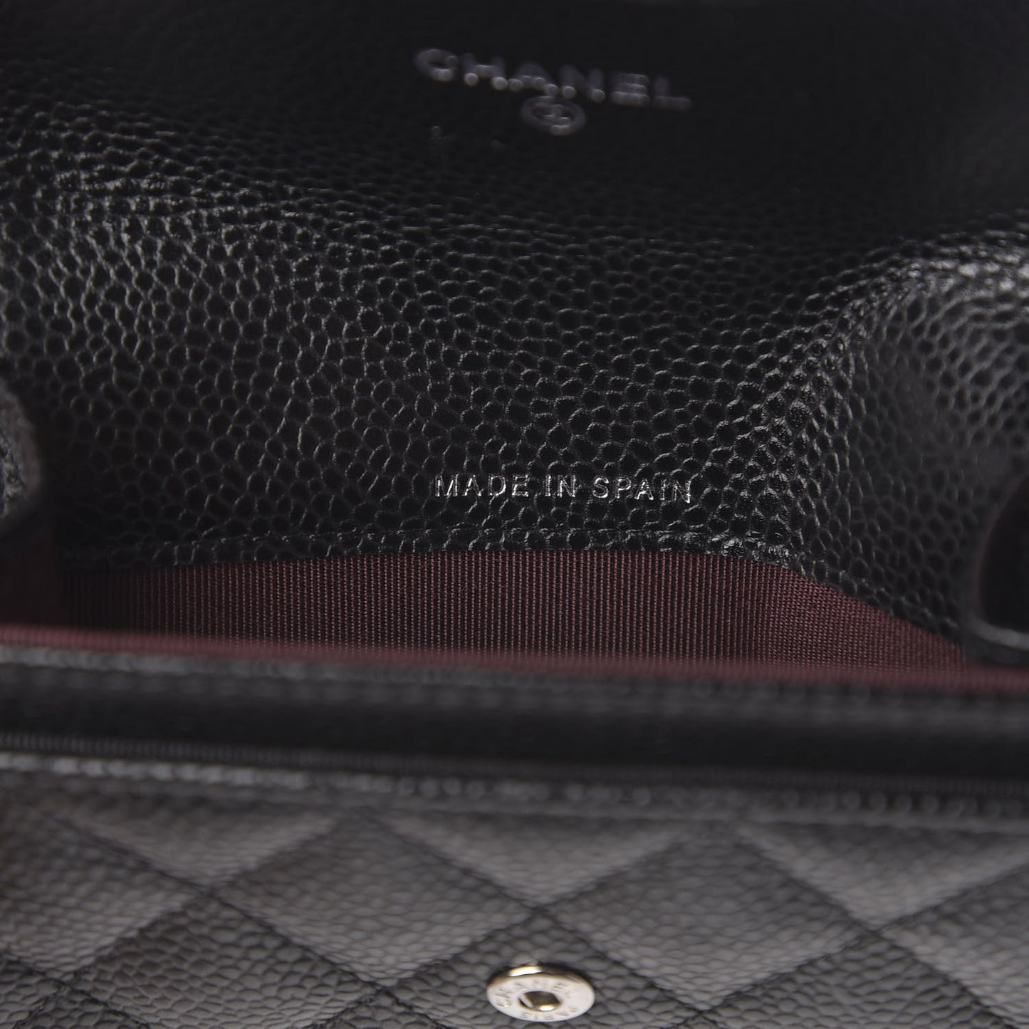 Caviar Quilted Flap Card Holder Black