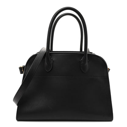 The Row Polished Saddle Calfskin Soft Margaux 10 Bag Black 1 of 10