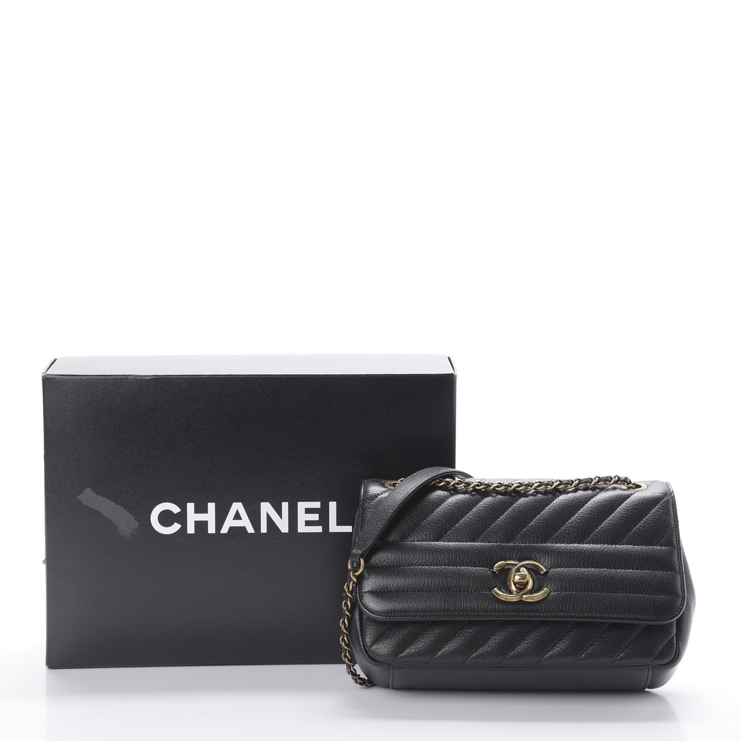 Chanel Goatskin Diagonal Quilted Small Flap Black 12 of 12