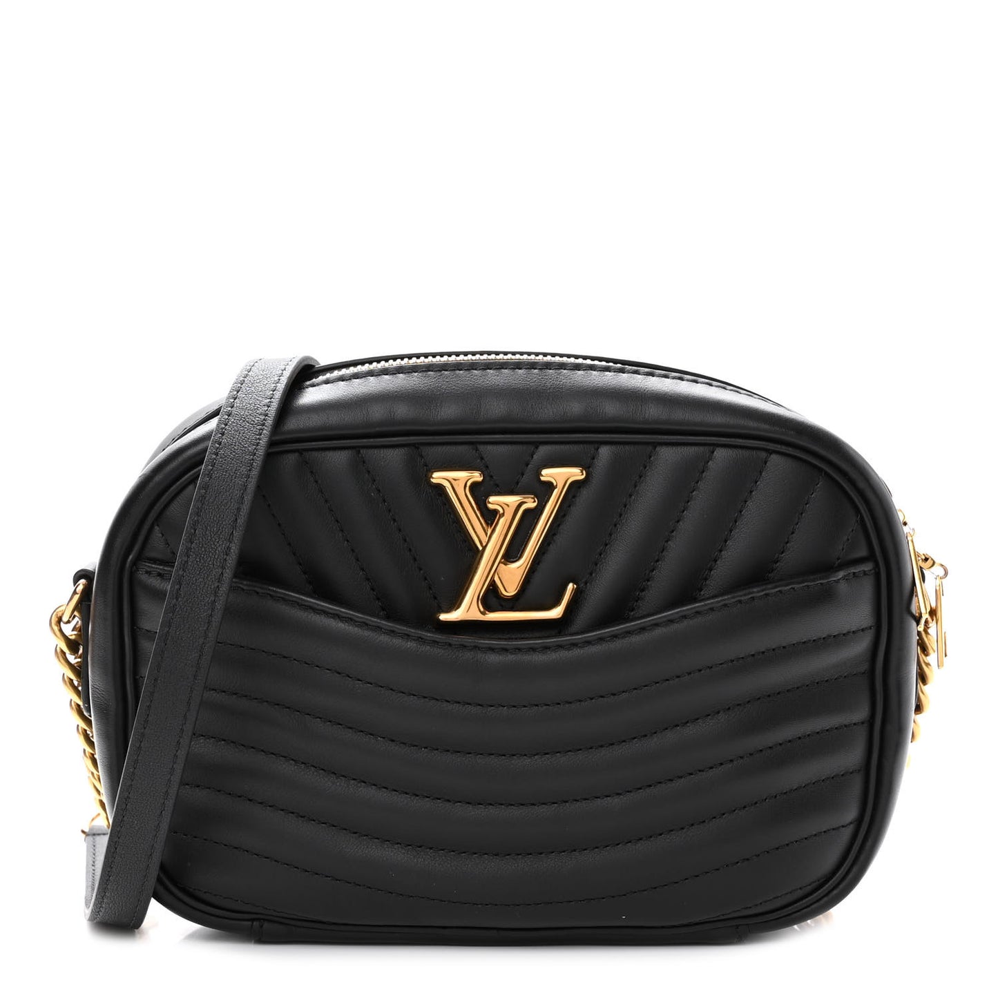 Calfskin New Wave Camera Bag NV Black