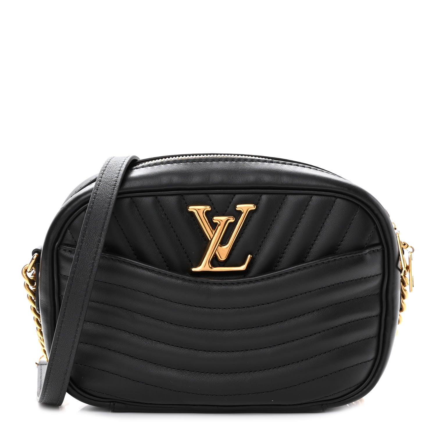 Louis Vuitton Calfskin New Wave Camera Bag NV Black 1 of 9