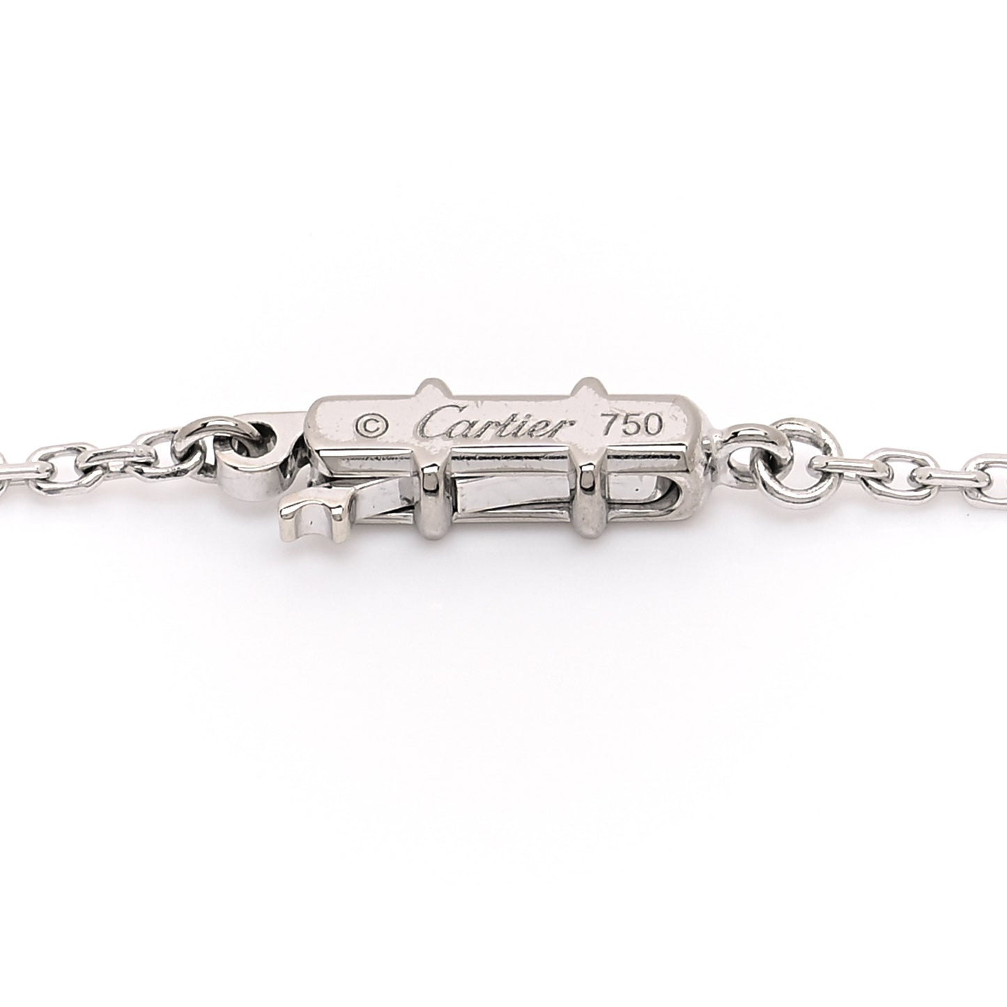 18K White Gold Medium Hearts and Symbols Necklace