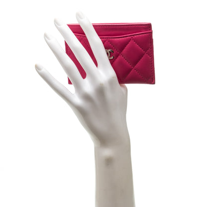 Chanel Lambskin Quilted Card Holder Fuchsia 4 of 8