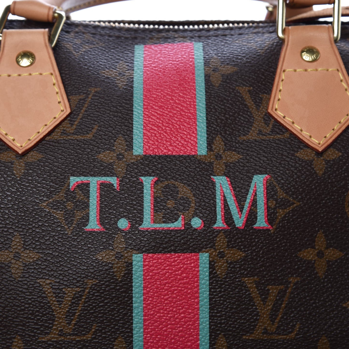 Monogram My LV Heritage Speedy Bandouliere 30 Fuchsia Vert Clair