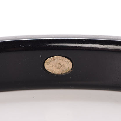 Chanel Resin Metal CC Bangle Set of 3 Black White Gold 4 of 6