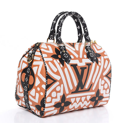 Louis Vuitton Monogram Giant Crafty Speedy Bandouliere 25 Creme Caramel 2 of 7