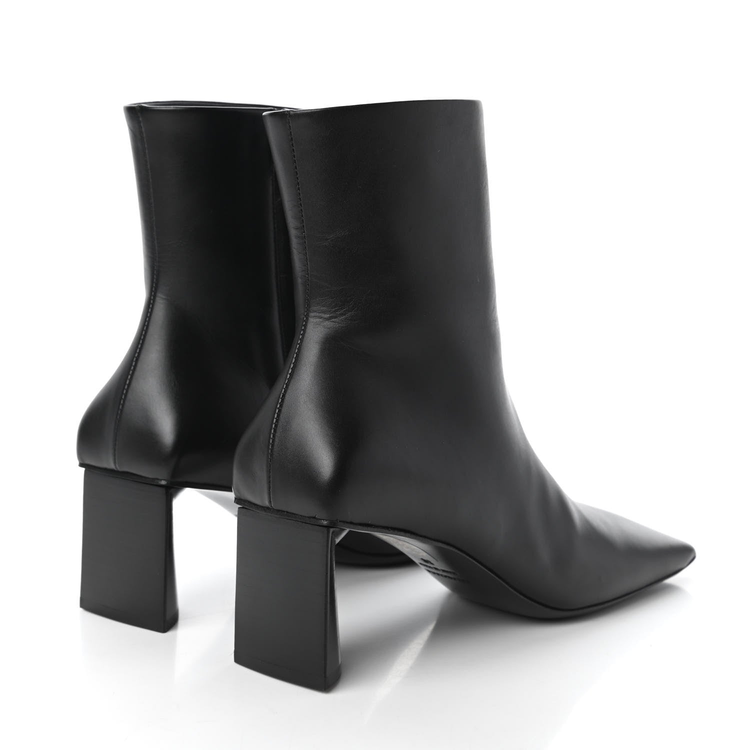 Balenciaga Smooth Calfskin Moon Square Toe 60mm Ankle Booties 38 Black 4 of 9