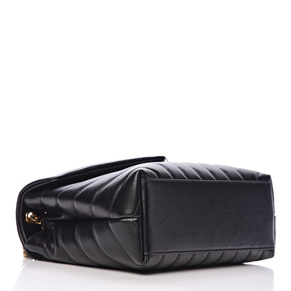 Saint Laurent Calfskin Y Quilted Monogram Small Loulou Chain Satchel Black 4 of 11