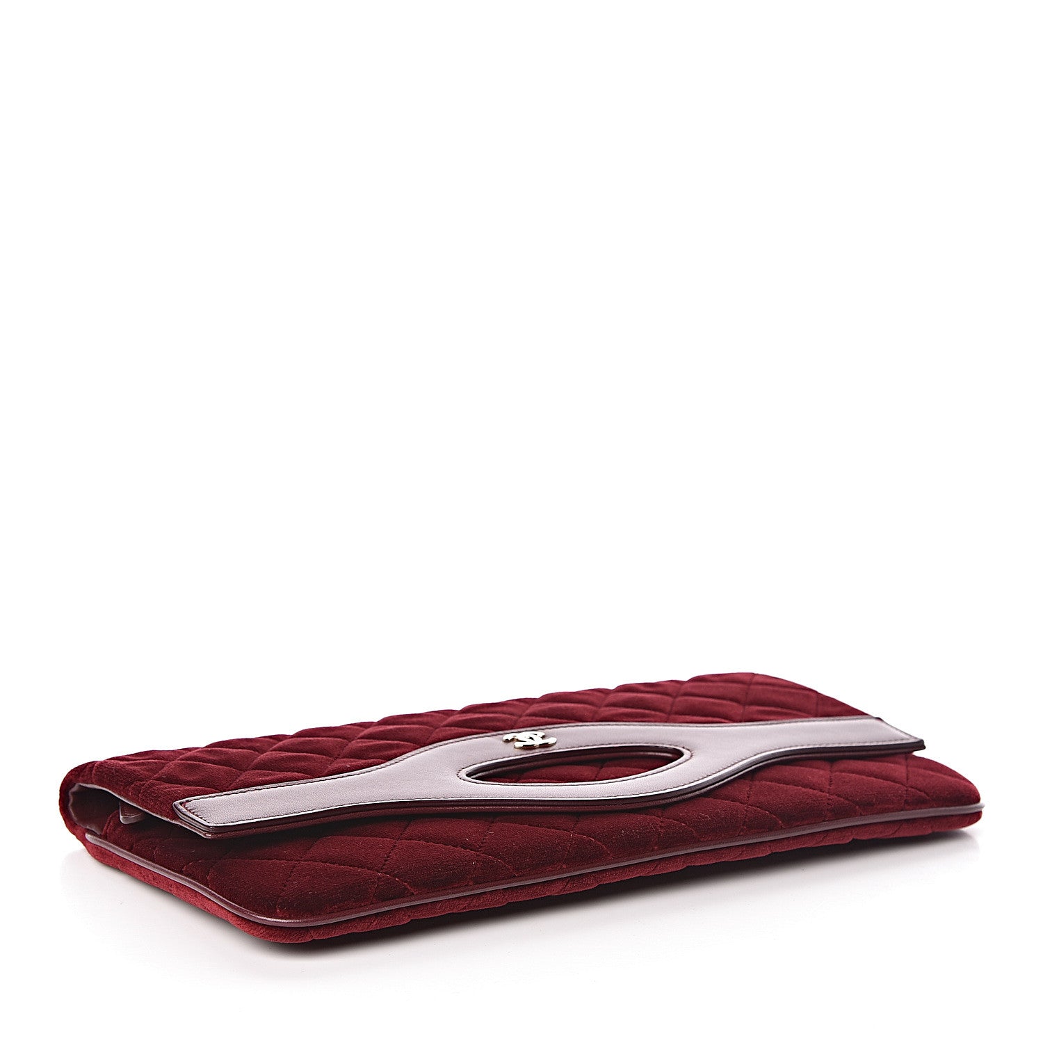 Chanel Velvet Lambskin Large 31 Pouch Burgundy 4 of 7