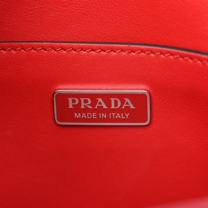 Prada Spazzolato Femme Flap Shoulder Bag Scarlatto Black 6 of 9