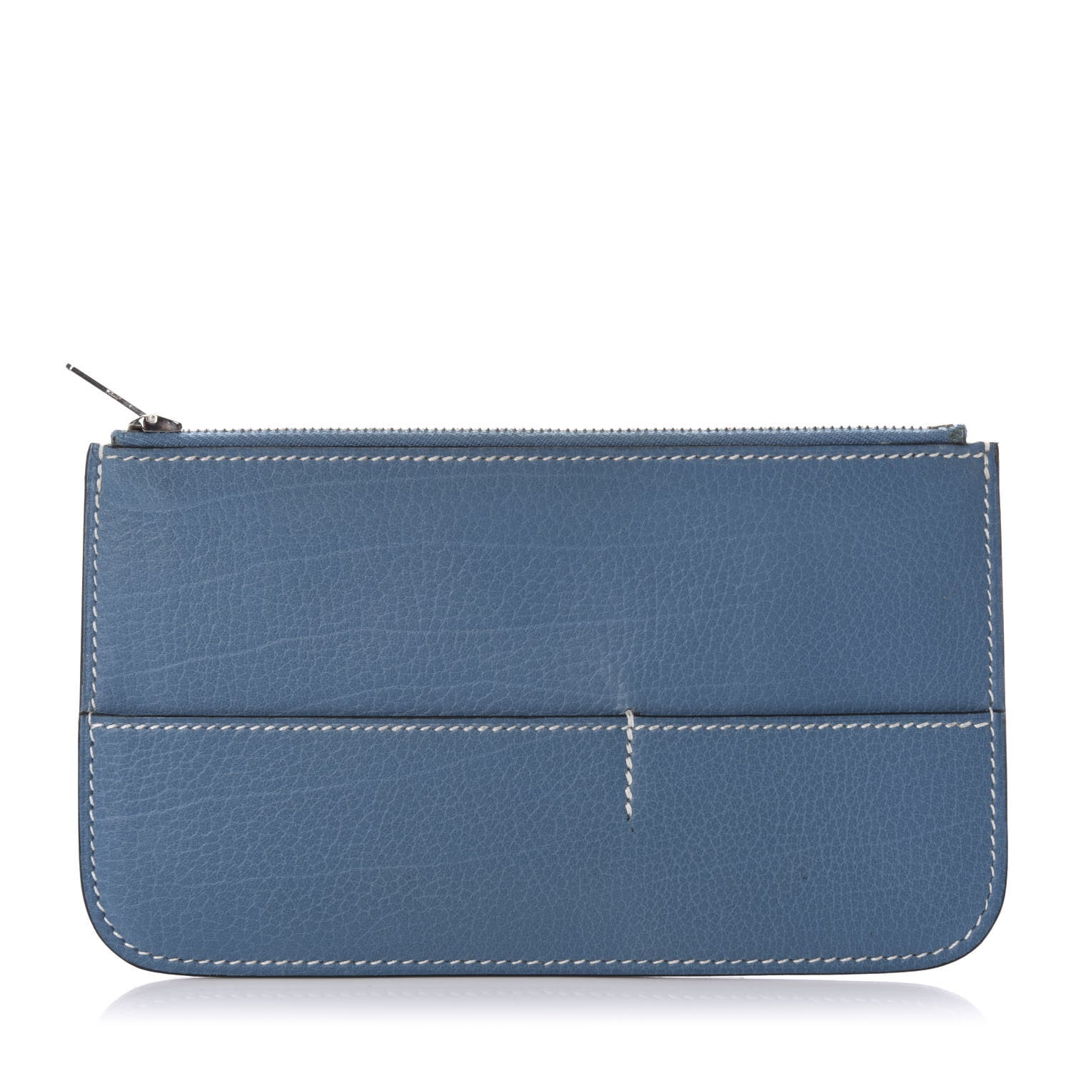Hermes Veau Rodeo Dogon Duo Wallet Blue Jean 10 of 11