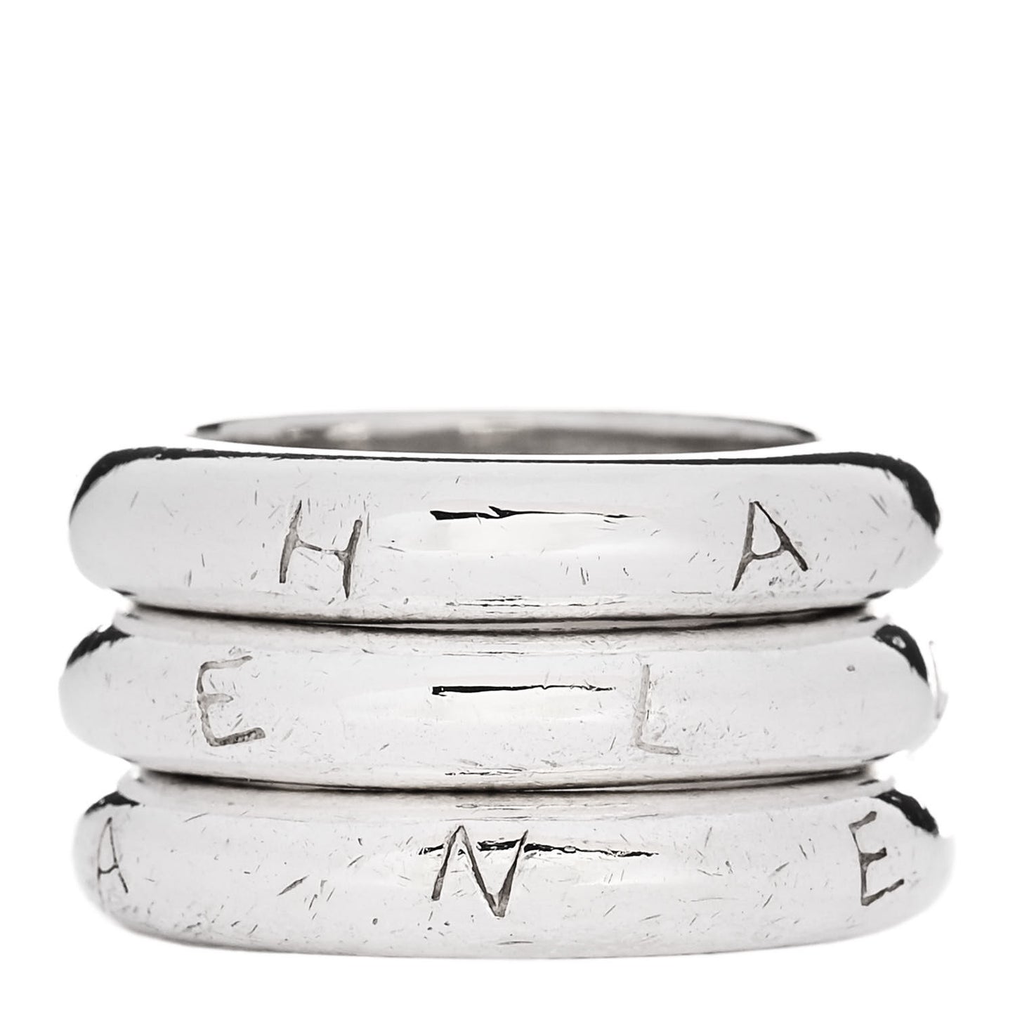 Sterling Silver Logo Set of 3 Stacking Ring 54 7