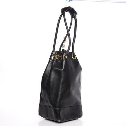 Versace Calfskin Drawstring Bag Black 3 of 13