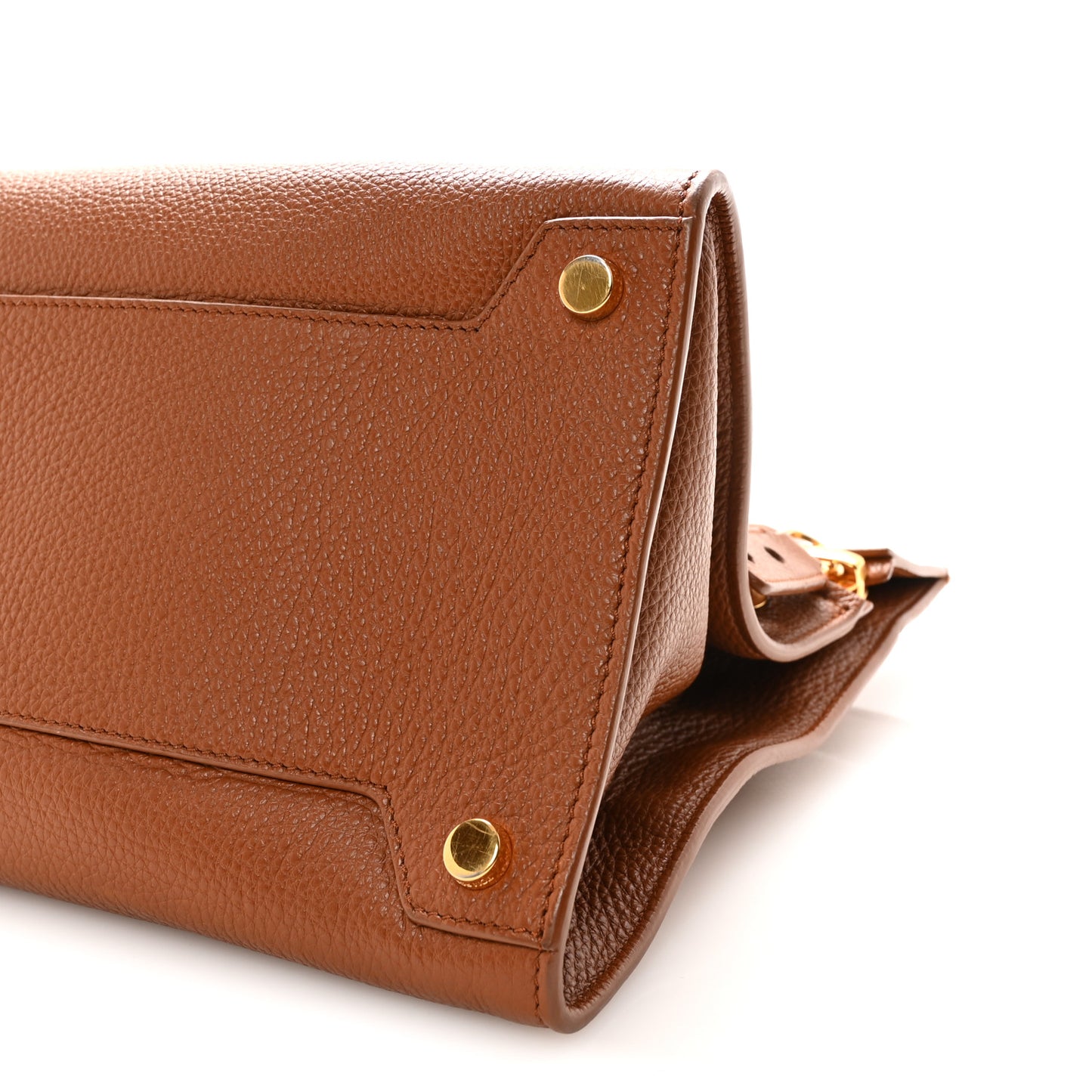 Grained Calfskin Tote Tobacco