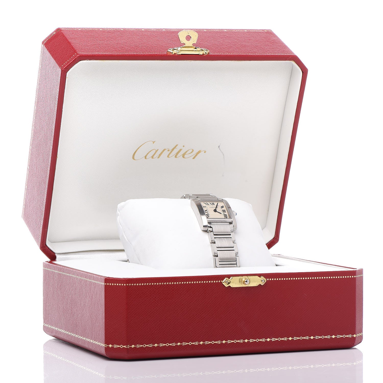 Cartier Stainless Steel 20mm Tank Francaise Quartz Watch 7 of 7