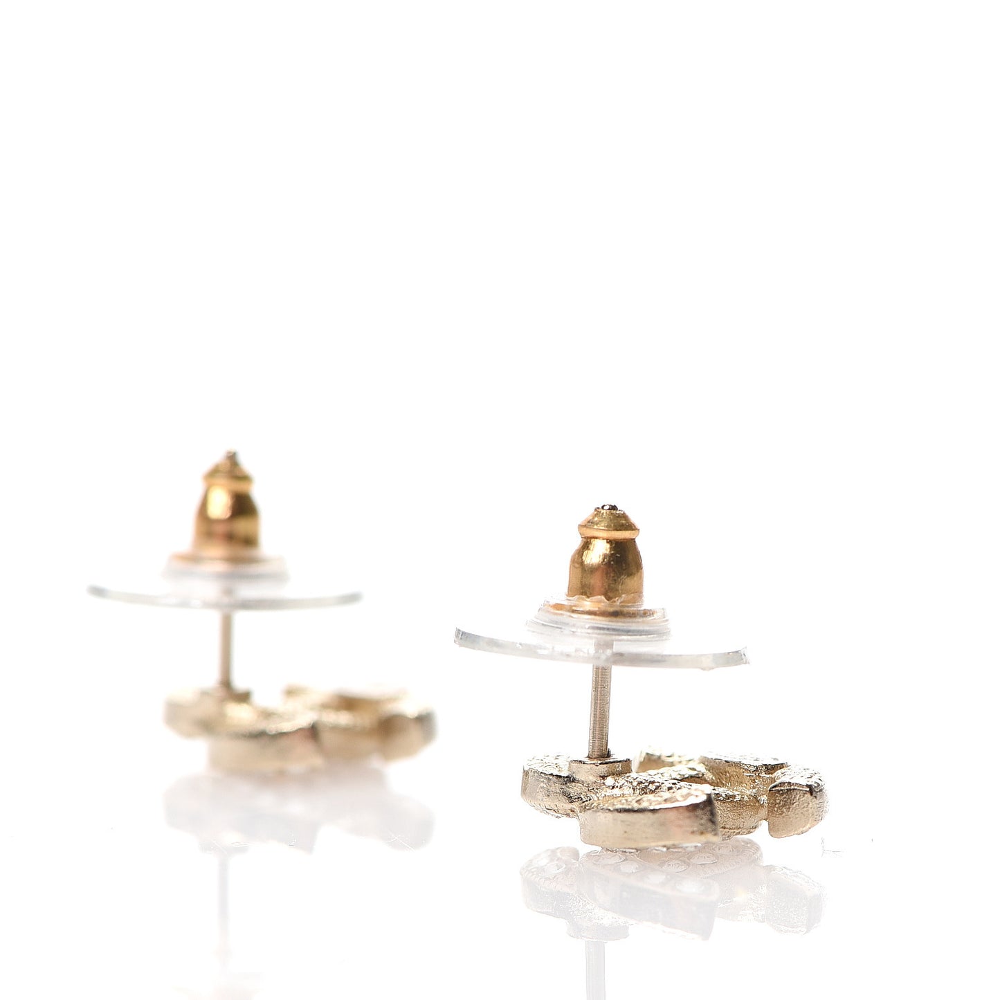 Crystal CC Earrings Light Gold