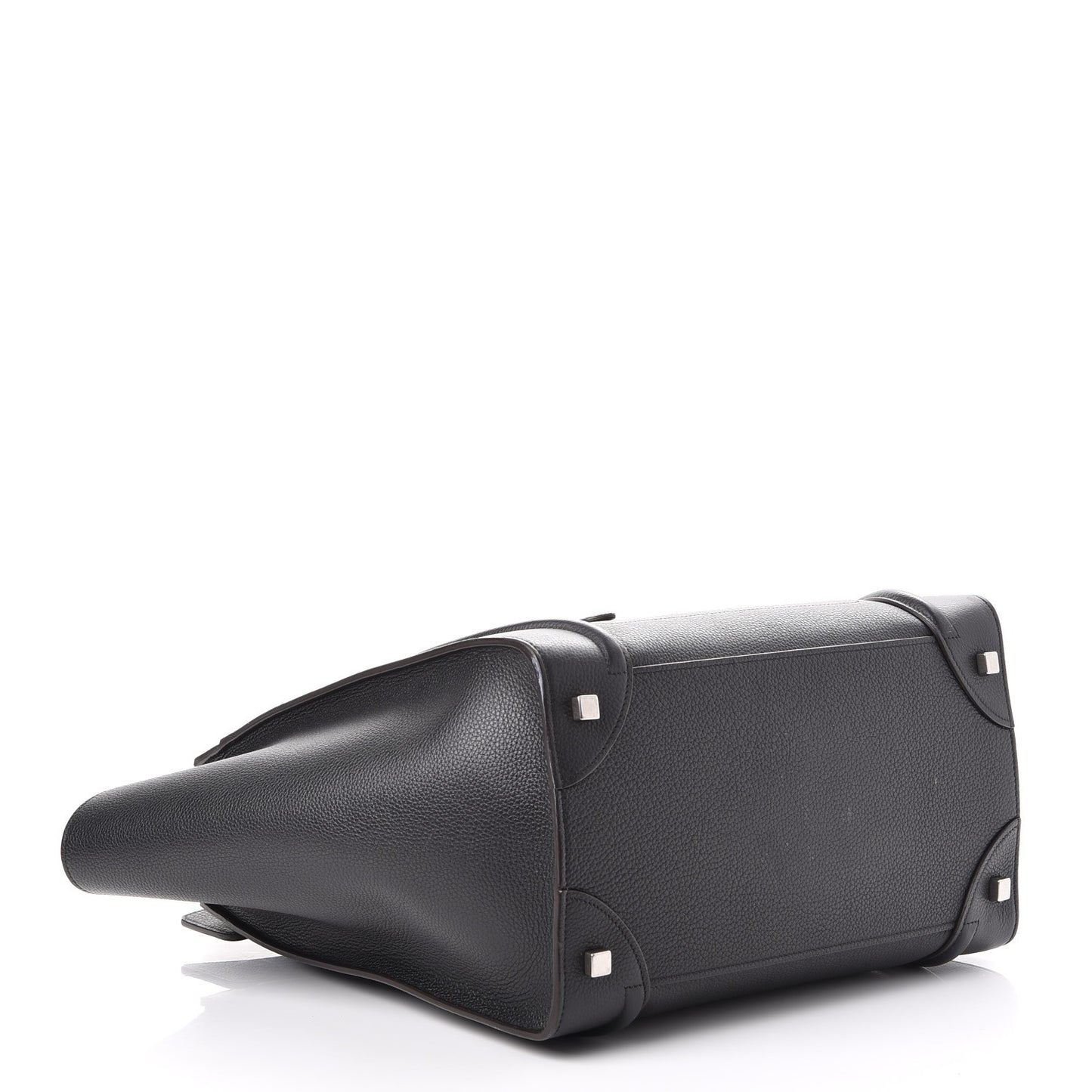 Drummed Calfskin Mini Luggage Black