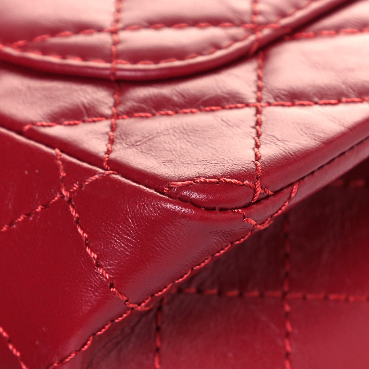 Chanel Aged Calfskin Quilted 2.55 Reissue Mini Flap Red 9 of 15