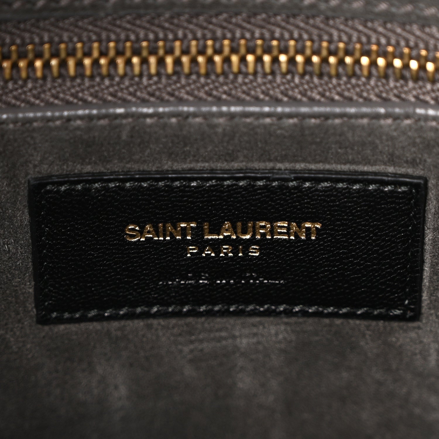 Saint Laurent Calfskin Crocodile Embossed Large Sac De Jour Carryall Grey 6 of 10