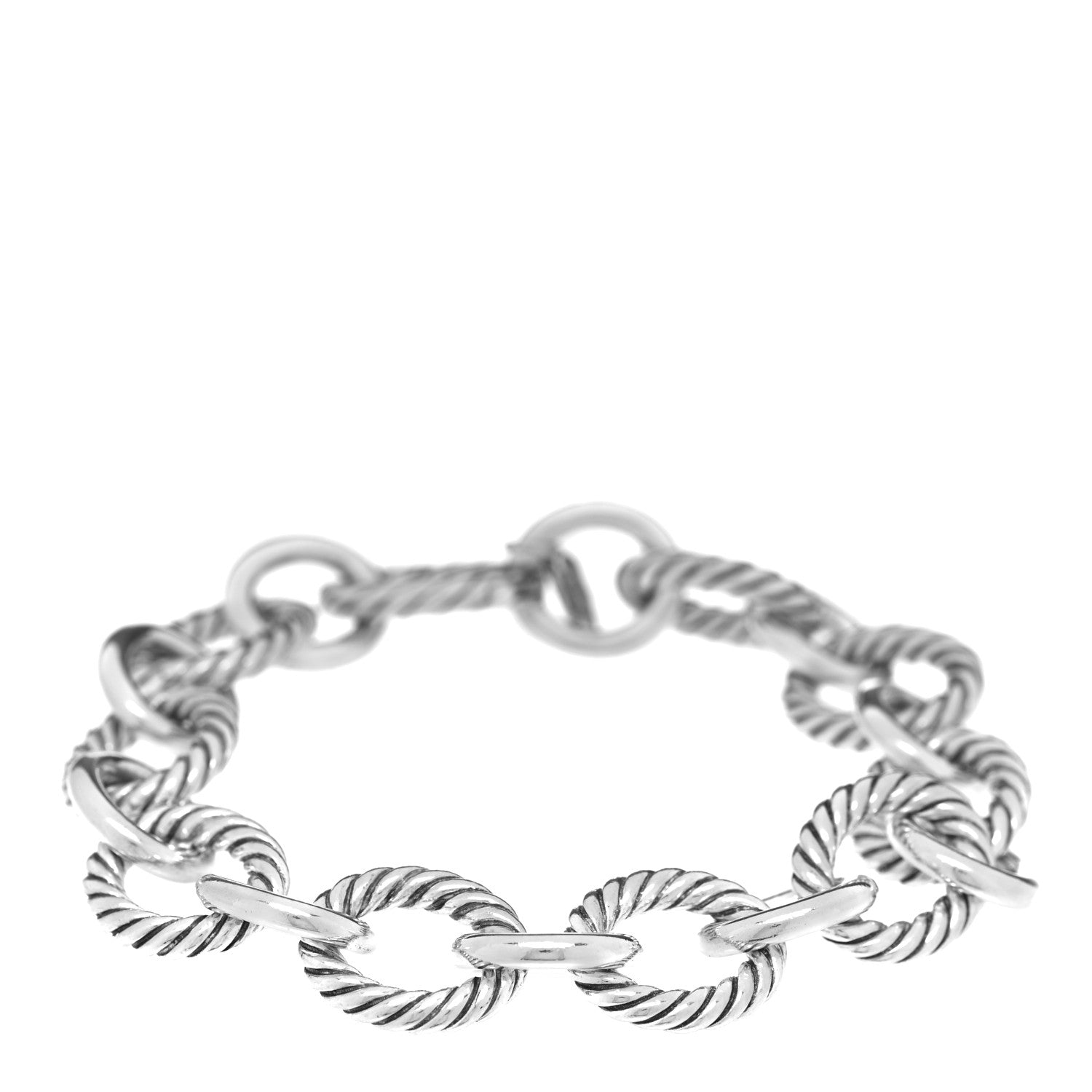 David Yurman Sterling Silver 12mm Large Oval Link Bracelet 1 of 4