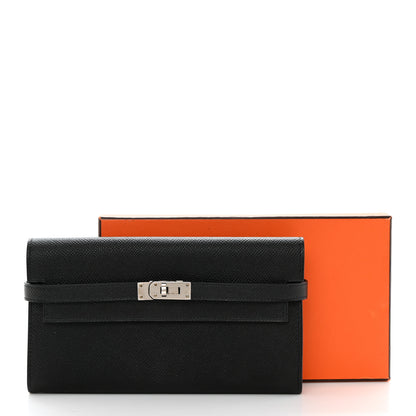 Hermes Epsom Kelly Longue Wallet Black 11 of 11